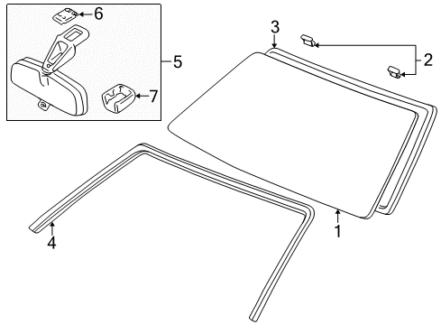 2000 Toyota Corolla Mirror Cover, Inner Diagram for 87834-01020-E2