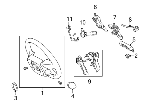 2017 Toyota 4Runner Steering Column & Wheel, Steering Gear & Linkage Diagram 5 - Thumbnail