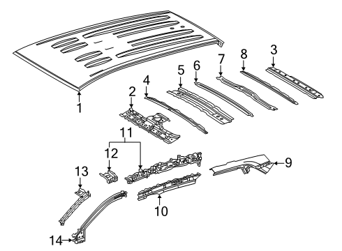 2020 Toyota RAV4 Roof & Components Diagram 2 - Thumbnail