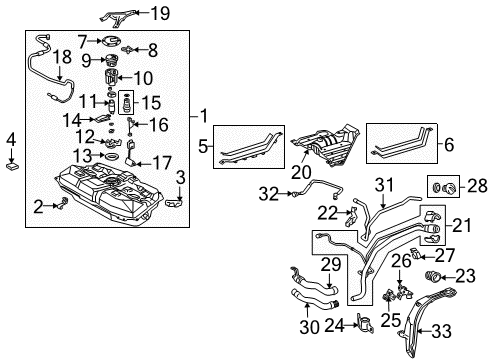 2005 Scion tC Pipe Sub-Assy, Fuel Tank Filler Diagram for 77201-21100