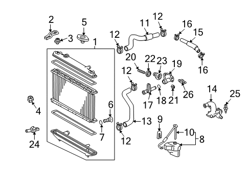 2004 Toyota Highlander Switch, Temperature Detect Diagram for 89428-21010