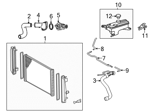 2014 Toyota RAV4 Radiator & Components Diagram