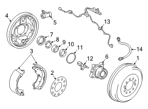 2022 Toyota Tacoma Rear Brakes Diagram 1 - Thumbnail