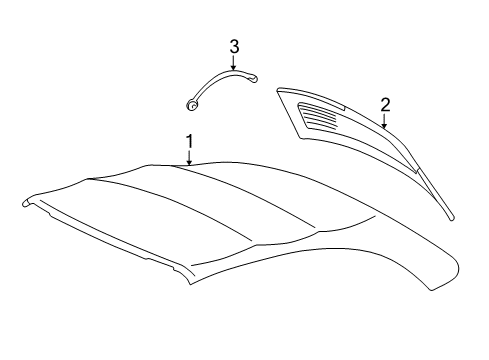 2002 Toyota Solara Top Cover & Components Diagram