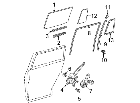 2008 Toyota Highlander Front Door Diagram 8 - Thumbnail