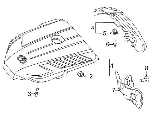 2024 Toyota GR Supra Cover Sub-Assembly, ENGI Diagram for 12601-WAA02