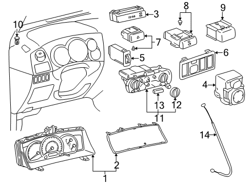 2005 Toyota Corolla A/C & Heater Control Units Diagram