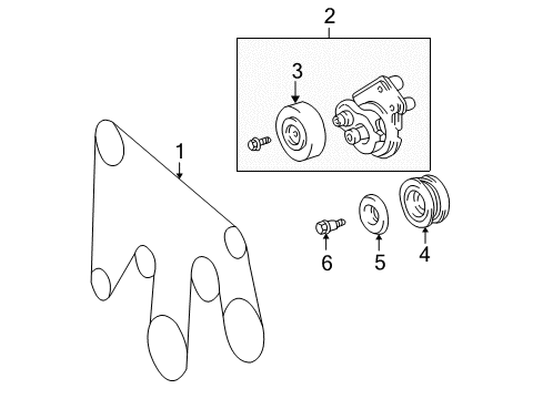 2003 Toyota Sequoia Bolt Diagram for 90080-10313