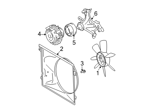 2006 Toyota 4Runner Cooling System, Radiator, Water Pump, Cooling Fan Diagram 2 - Thumbnail