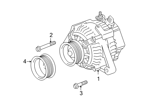 2003 Toyota Camry Pulley, Alternator Diagram for 27411-0H010