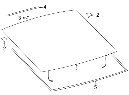 2023 Toyota Prius Back Glass Diagram for 68105-47900