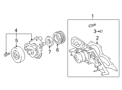 2001 Toyota Tundra Plate, Idler Pulley Cover Diagram for 16659-50022