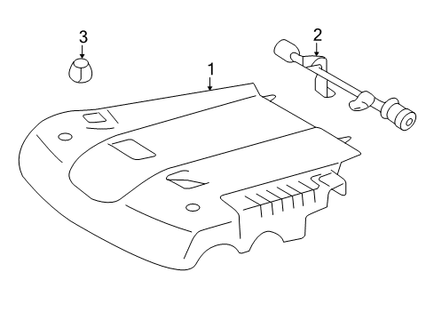 2008 Toyota FJ Cruiser Engine Appearance Cover Diagram