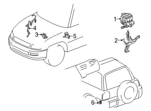 2005 Toyota RAV4 Hydraulic System, Brakes Diagram