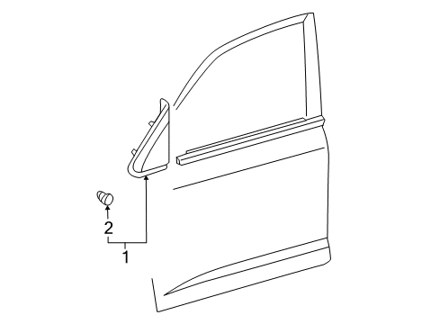 2021 Toyota Land Cruiser Exterior Trim - Pillars Diagram 1 - Thumbnail