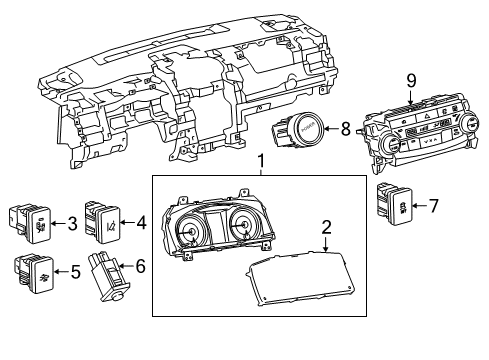 2016 Toyota Camry Switch, Lane-Keeping Diagram for 84978-06011