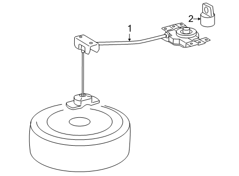 2011 Toyota Highlander Spare Tire Carrier Diagram 1 - Thumbnail