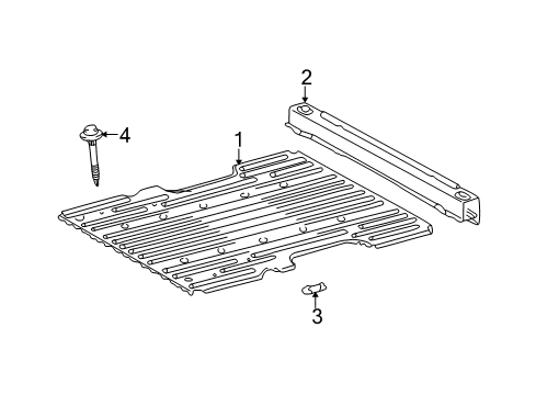 2004 Toyota Tundra Pick Up Box - Floor Diagram