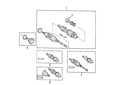 2009 Toyota Avalon Front Axle Shafts & Joints, Drive Axles Diagram