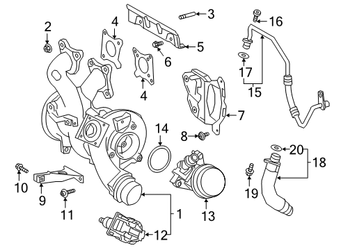 2022 Toyota GR Supra INSULATOR, Exhaust M Diagram for 17167-WAA02