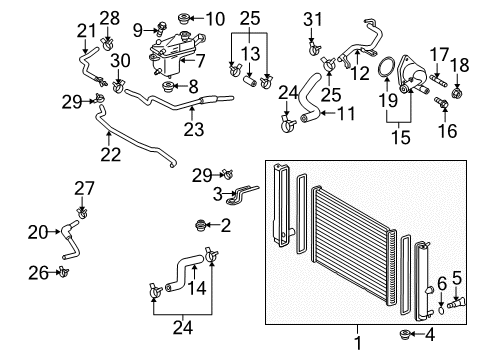 2014 Toyota Prius Plug-In Hose, Water By-Pass Diagram for 16264-37080