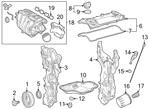 2024 Toyota Grand Highlander Engine Parts Diagram 1 - Thumbnail