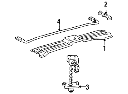 1996 Toyota Land Cruiser Carrier & Components - Spare Tire Diagram