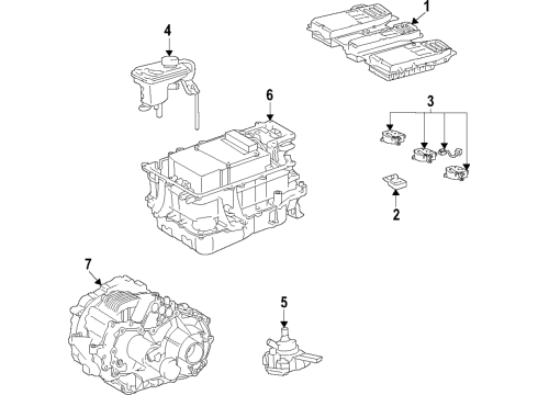 2020 Toyota Highlander Hybrid Components, Battery, Blower Motor, Cooling System Diagram