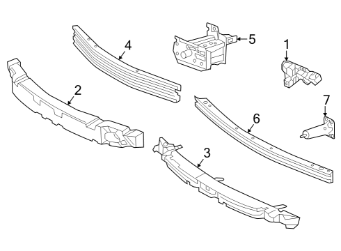 2023 Toyota Corolla Cross Bumper & Components - Front Diagram