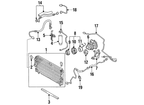 1997 Toyota Land Cruiser Air Conditioner Diagram 1 - Thumbnail