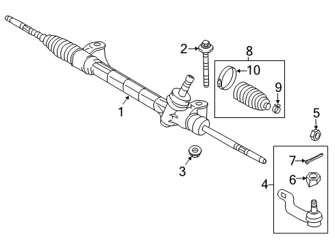 2017 Toyota RAV4 Steering Column & Wheel, Steering Gear & Linkage Diagram