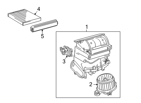 2014 Toyota Corolla Blower Motor & Fan Diagram