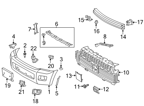 2022 Toyota Sequoia Sensor, Ultrasonic Diagram for 89341-0R050-G1