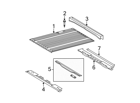 2012 Toyota Tundra Panel, Floor, Center Diagram for 65311-0C060