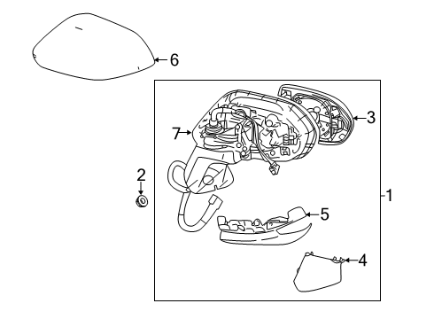 2023 Toyota Corolla Mirrors Diagram 3 - Thumbnail