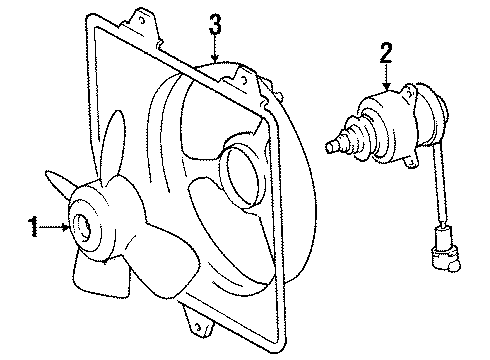 1987 Toyota Tercel Cooling System, Radiator, Water Pump, Cooling Fan Diagram 1 - Thumbnail