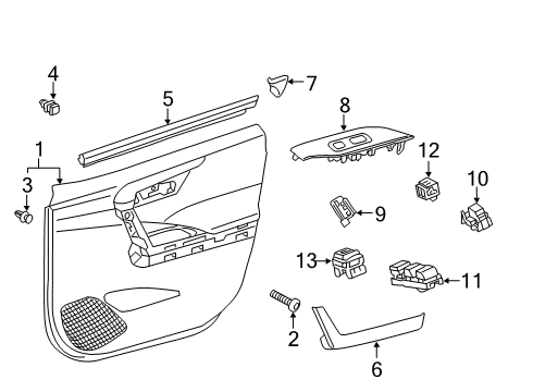 2019 Toyota RAV4 Front Door Diagram 2 - Thumbnail