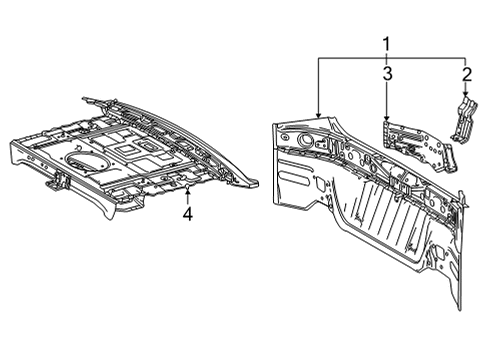 2019 Toyota Mirai Rear Body Diagram