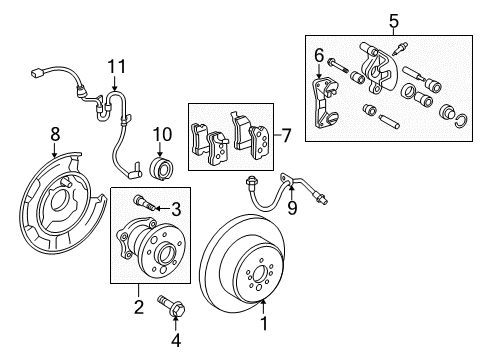 2006 Toyota Highlander Rear Brakes Diagram 2 - Thumbnail