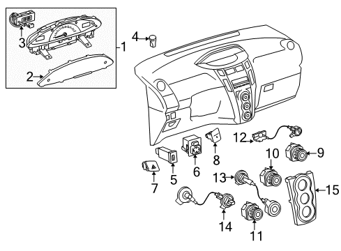 2008 Toyota Yaris Mirrors, Electrical Diagram 1 - Thumbnail