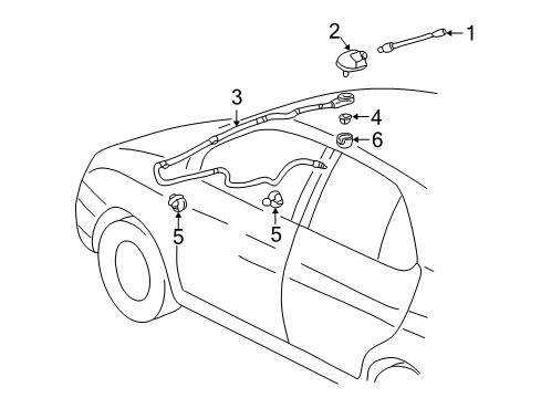 2001 Toyota Prius Antenna & Radio Diagram