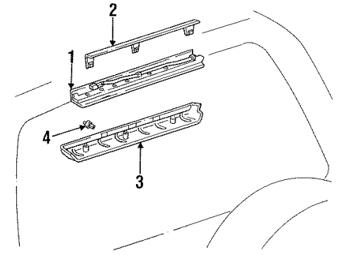 1997 Toyota Land Cruiser High Mount Lamps Diagram