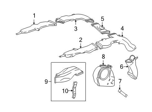 2009 Toyota Land Cruiser Heater Ducts Diagram 2 - Thumbnail