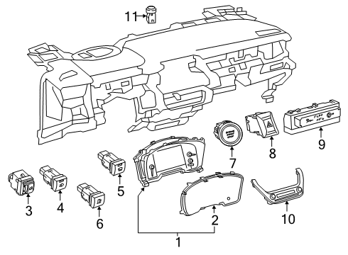 2021 Toyota Corolla Instruments & Gauges Diagram