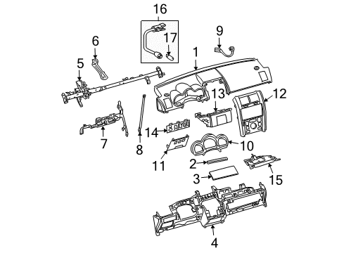 2010 Scion tC Cover Sub-Assembly, Instrument Panel Under Diagram for 55606-21020