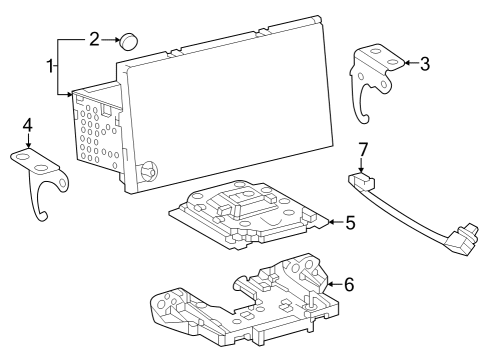 2023 Toyota Prius Navigation System Components Diagram