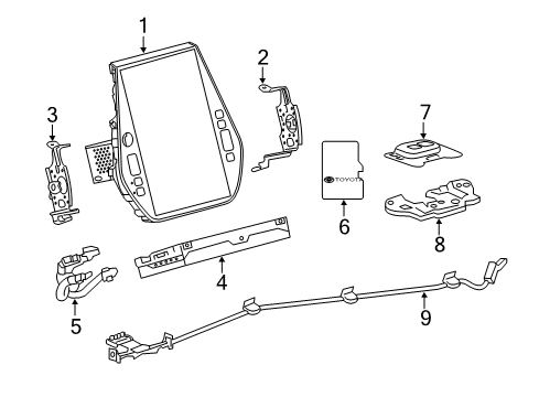 2022 Toyota Prius AWD-e Navigation System Components Diagram 2 - Thumbnail