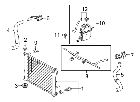 2019 Toyota Avalon Radiator & Components Diagram 2 - Thumbnail