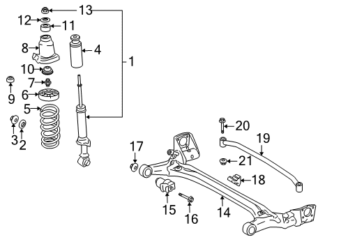 2009 Toyota Prius Insulator, Rear Coil Spring Diagram for 48257-02040