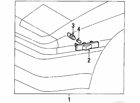 1988 Toyota Supra Front Lamps - Side Marker Lamps Diagram